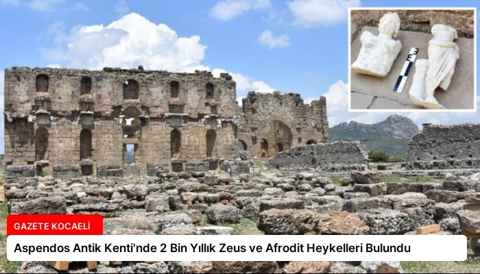 Aspendos Antik Kenti’nde 2 Bin Yıllık Zeus ve Afrodit Heykelleri Bulundu