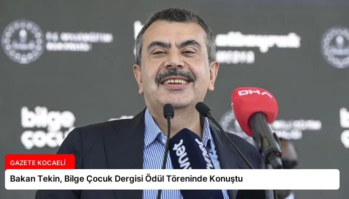 Bakan Tekin, Bilge Çocuk Dergisi Ödül Töreninde Konuştu