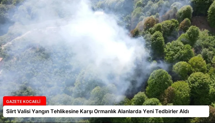 Siirt Valisi Yangın Tehlikesine Karşı Ormanlık Alanlarda Yeni Tedbirler Aldı