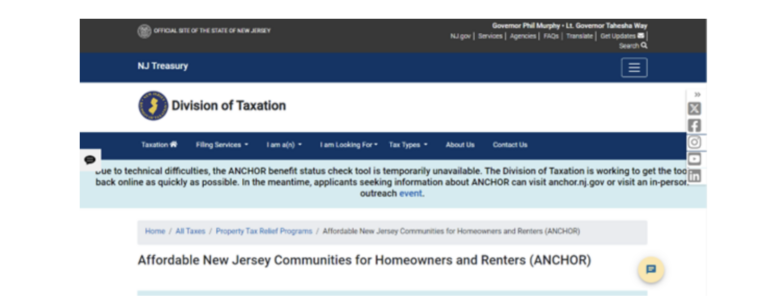 Step-by-Step Instructions for NJ Anchor Benefit Application