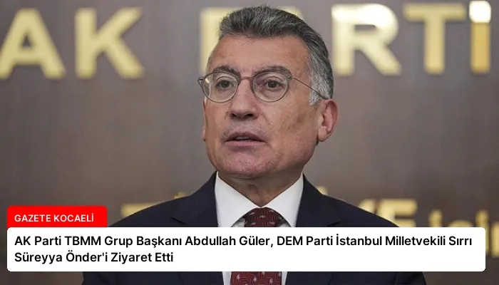AK Parti TBMM Grup Başkanı Abdullah Güler, DEM Parti İstanbul Milletvekili Sırrı Süreyya Önder’i Ziyaret Etti