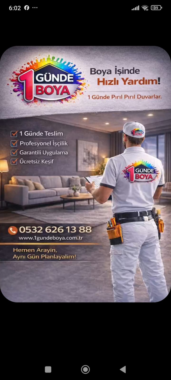 1 GÜNDE BOYA Kocaeli’de: Tüm İlçelerde Hızlı ve Güvenilir Boya Badana Hizmet Anlayışıyla!