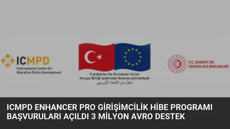 ICMPD ENHANCER PRO Girişimcilik Hibe Programı Başvuruları Açıldı 3 Milyon Avro Destek