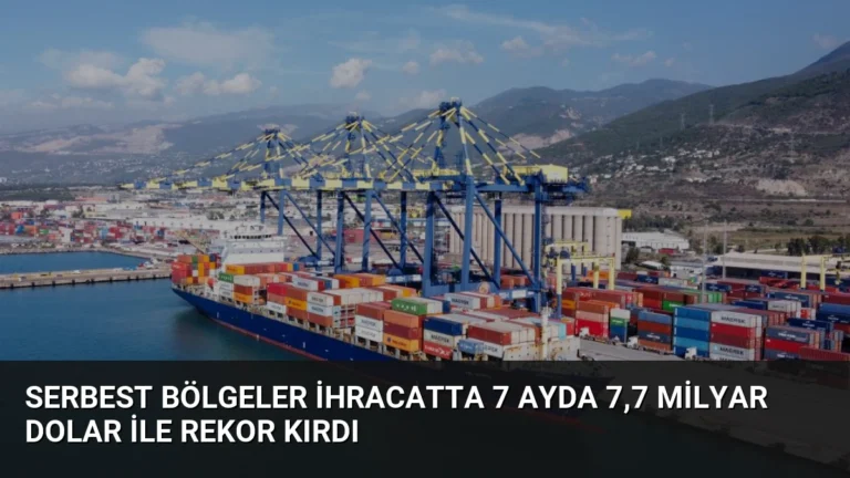 Serbest Bölgeler İhracatta 7 Ayda 7,7 Milyar Dolar ile Rekor Kırdı