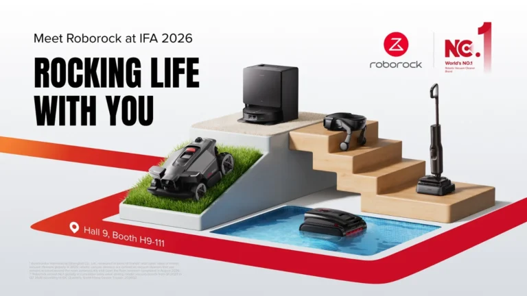 Roborock, IFA 2026’da İnsan Odaklı Temizliği Yeniden Tanımlıyor: Oturma Odasından Havuza Kadar Kapsamlı Bir Ekosistem Sunuyor