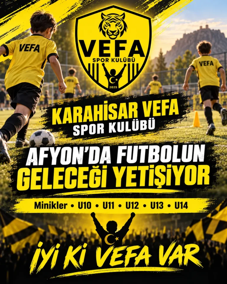 Karahisar Vefa Spor Kulübü, Afyonkarahisar’da Futbolun Geleceğini Yetiştiriyor